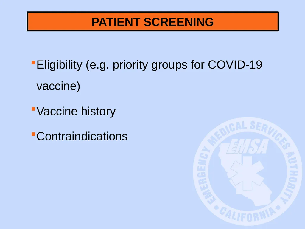 COVID-19 Immunization Skills Training for EMS - slide 15 of 48