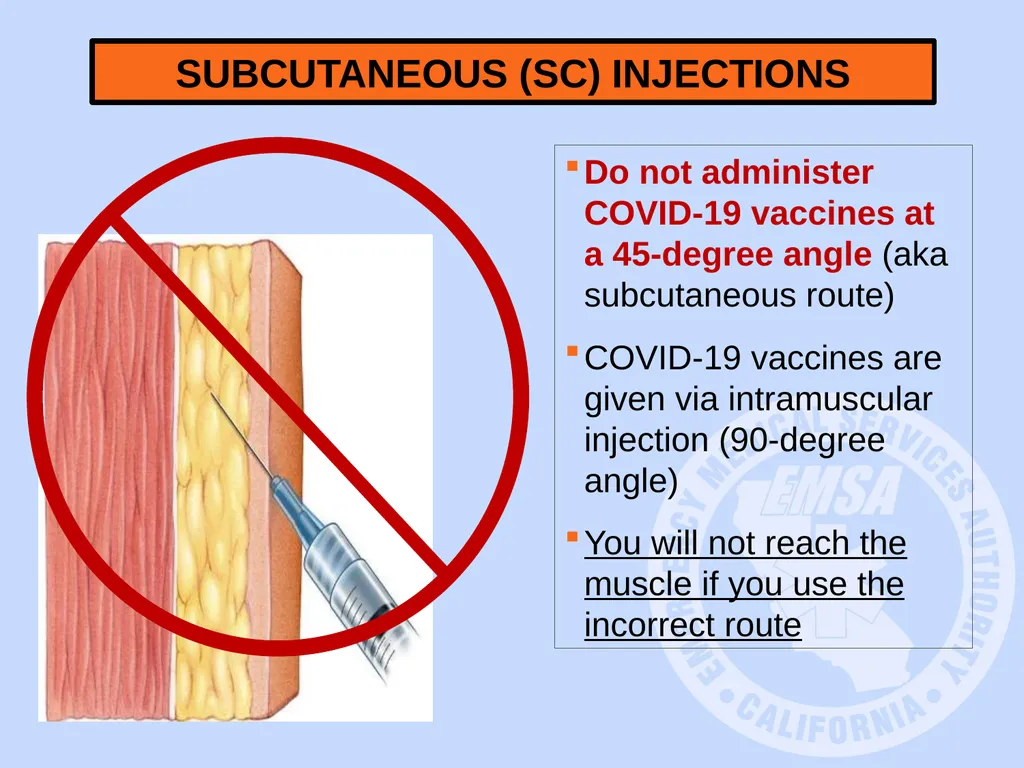 COVID-19 Immunization Skills Training for EMS - slide 33 of 48