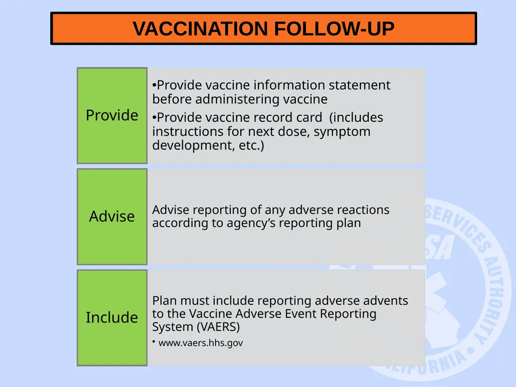 COVID-19 Immunization Skills Training for EMS - slide 37 of 48