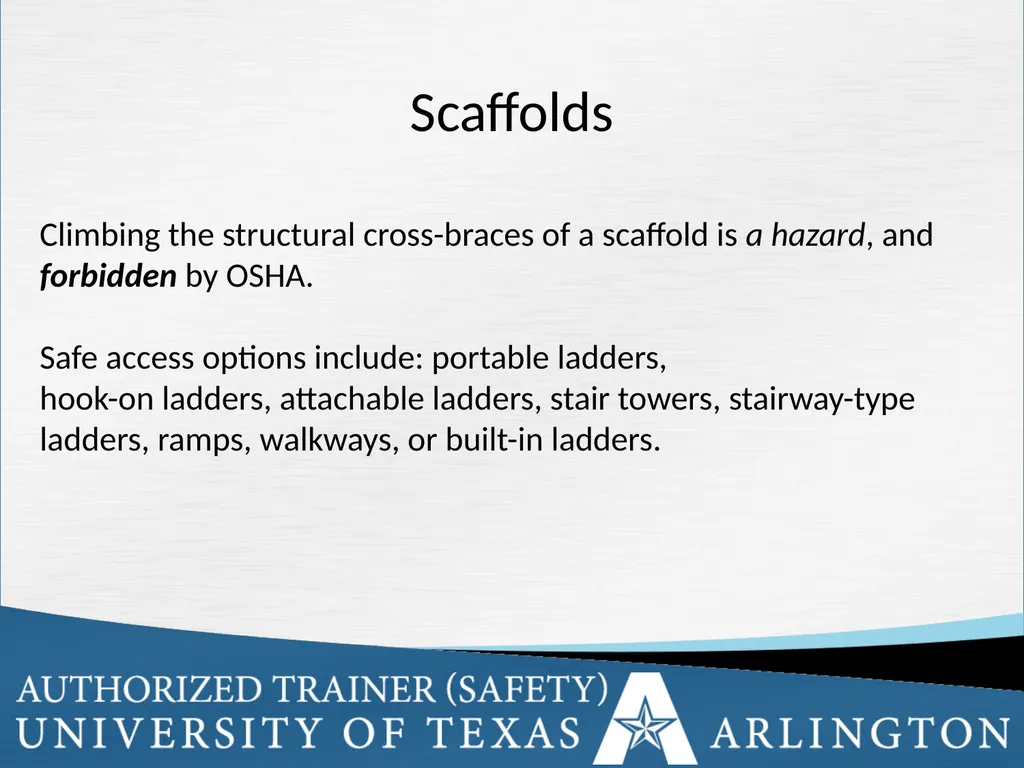 Fall Protection Safety Objectives The purpose of - slide 45 of 72