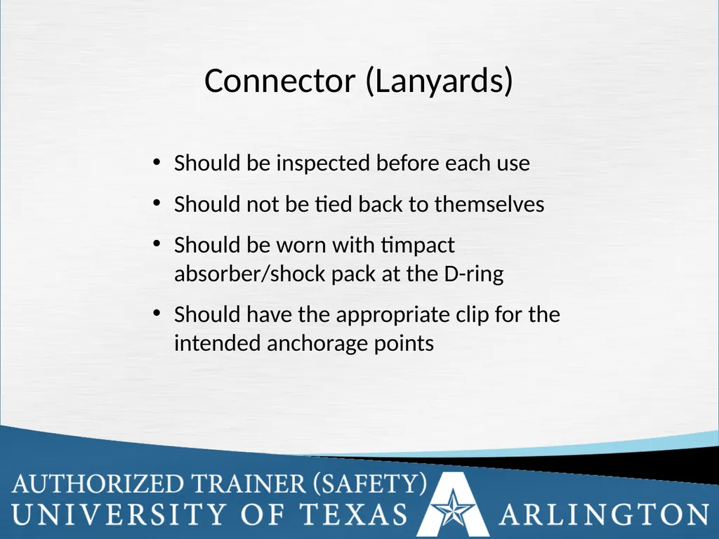 Fall Protection Safety Objectives The purpose of - slide 67 of 72