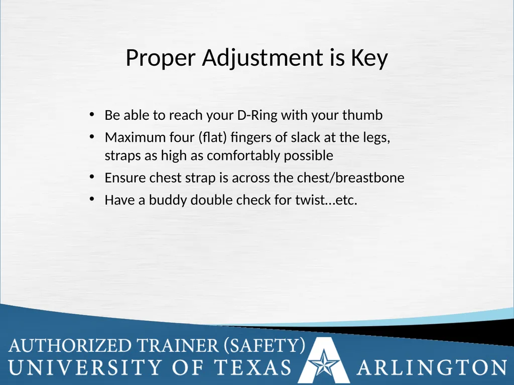Fall Protection Safety Objectives The purpose of - slide 61 of 72
