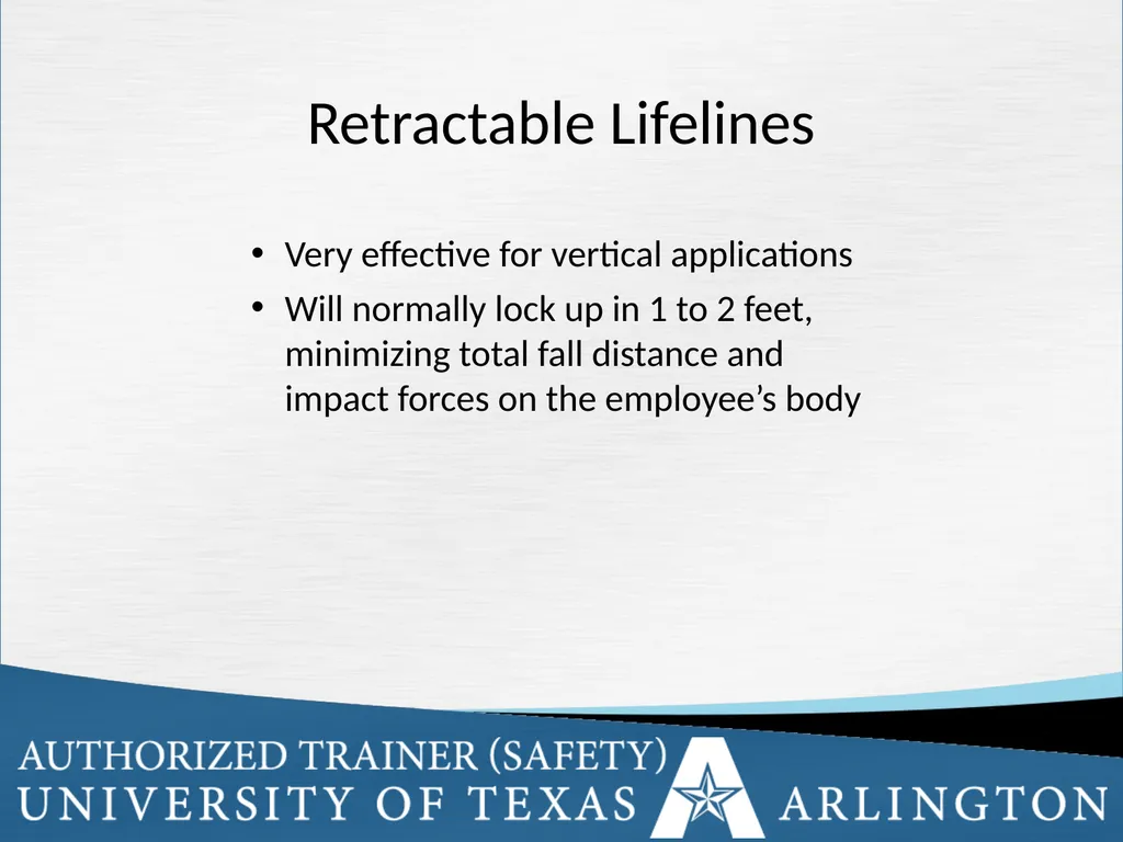 Fall Protection Safety Objectives The purpose of - slide 68 of 72
