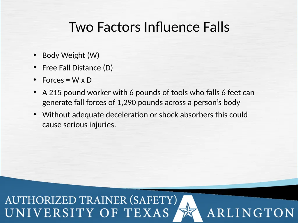 Fall Protection Safety Objectives The purpose of - slide 24 of 72