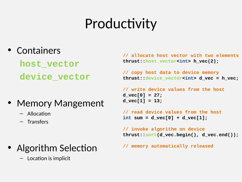 An Introduction to the Thrust Parallel Algorithms - slide 6 of 18