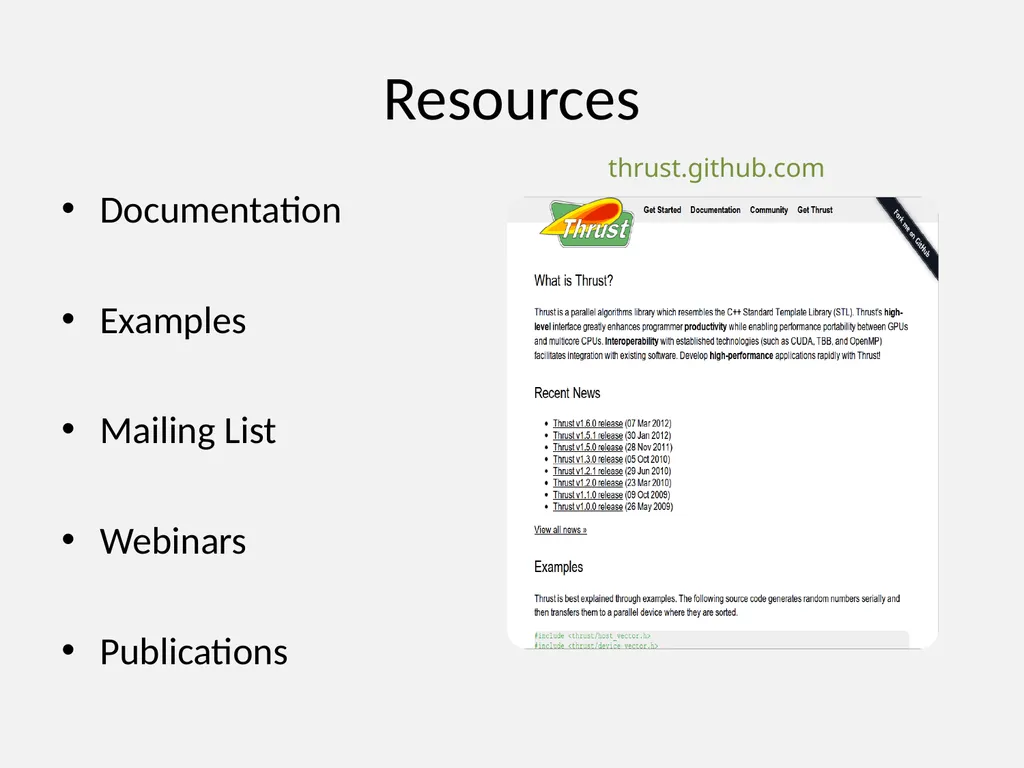 An Introduction to the Thrust Parallel Algorithms - slide 18 of 18