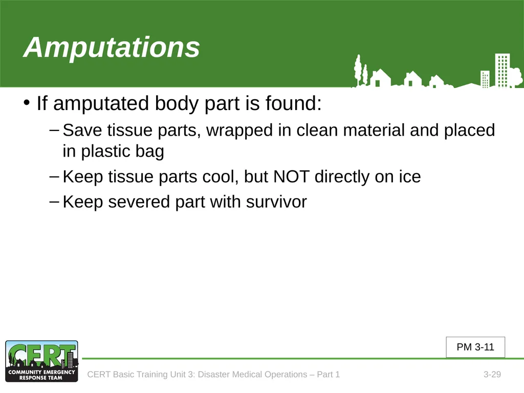 Unit 3: Disaster Medical Operations - Part 1 CERT - slide 30 of 51