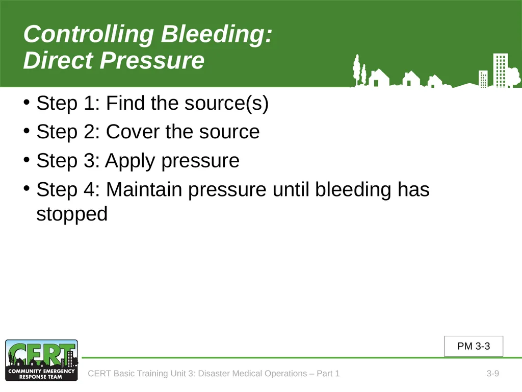 Unit 3: Disaster Medical Operations - Part 1 CERT - slide 10 of 51