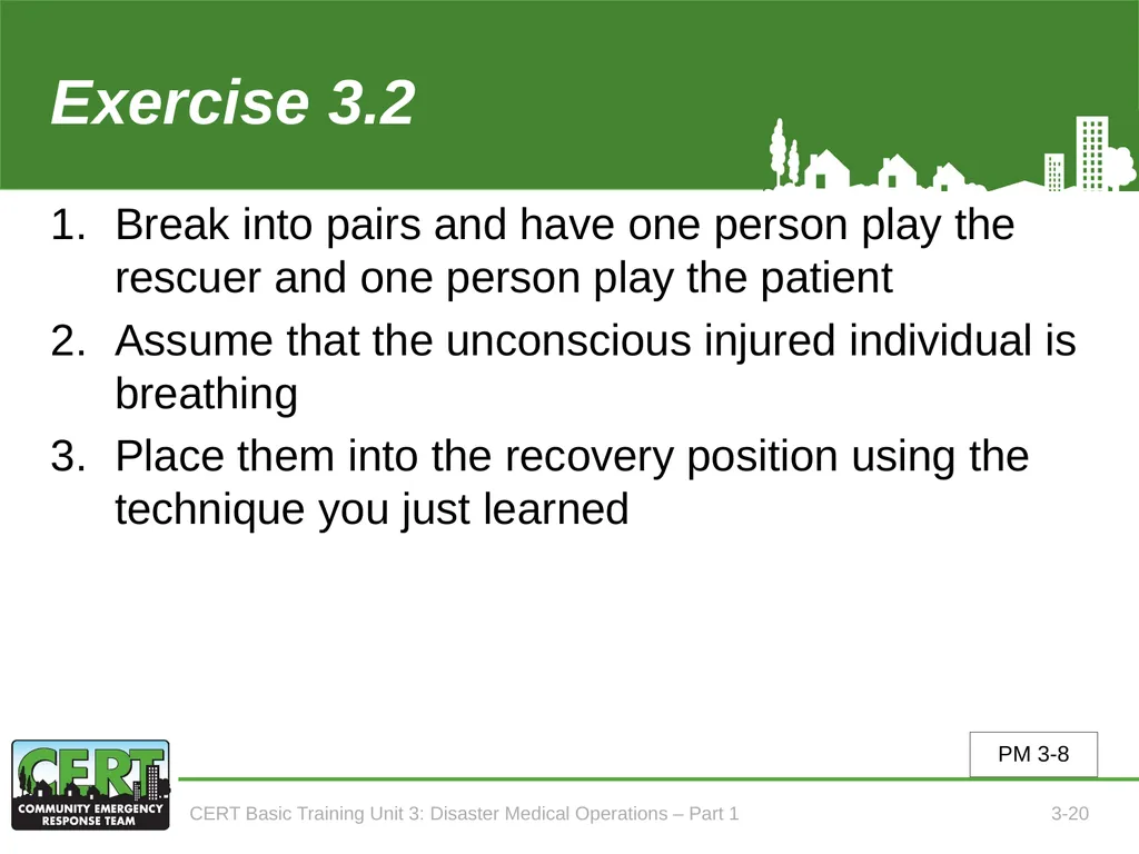 Unit 3: Disaster Medical Operations - Part 1 CERT - slide 21 of 51