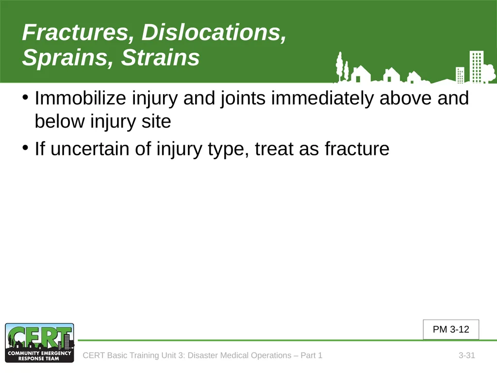 Unit 3: Disaster Medical Operations - Part 1 CERT - slide 32 of 51