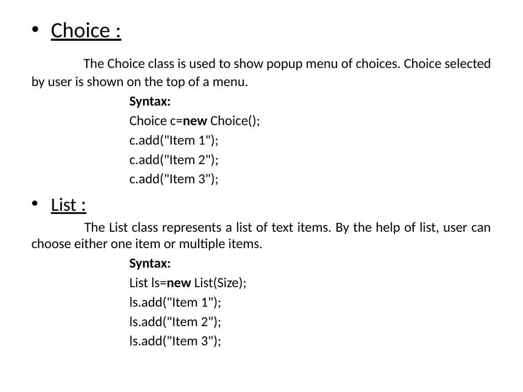 GUI Programing with Java Java Provides 2 - slide 11 of 31