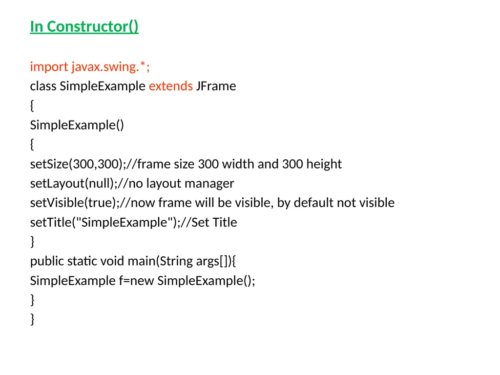 GUI Programing with Java Java Provides 2 - slide 22 of 31
