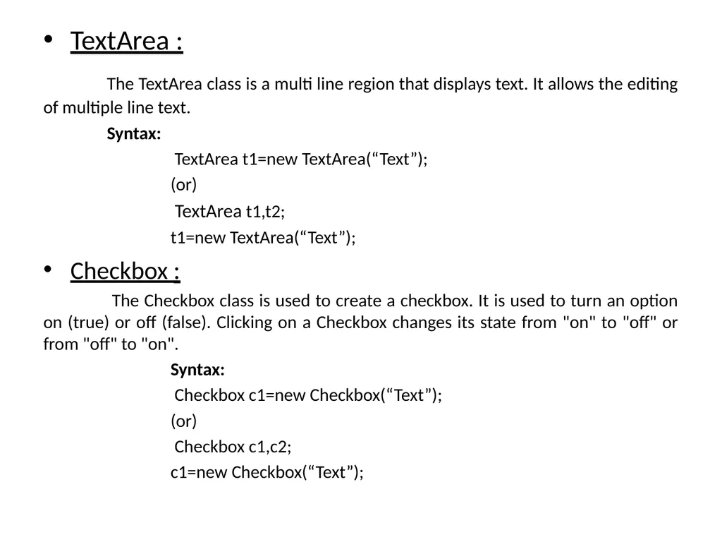 GUI Programing with Java Java Provides 2 - slide 10 of 31