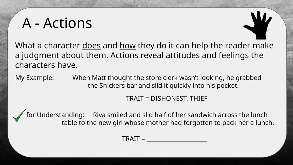 STEAL: A Strategy for Analyzing Characters What is - slide 8 of 9