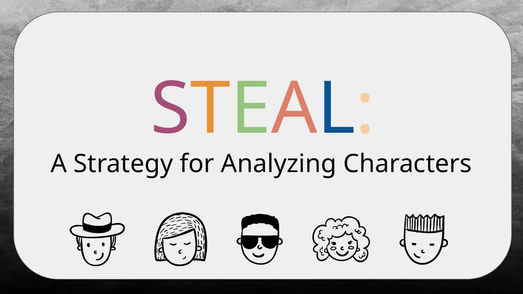 STEAL: A Strategy for Analyzing Characters What is - slide 1 of 9