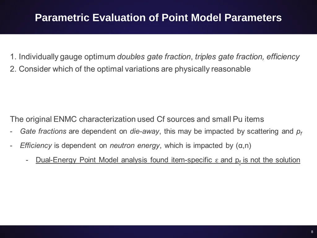 Evaluating high-alpha MOX assay improvements - slide 8 of 12