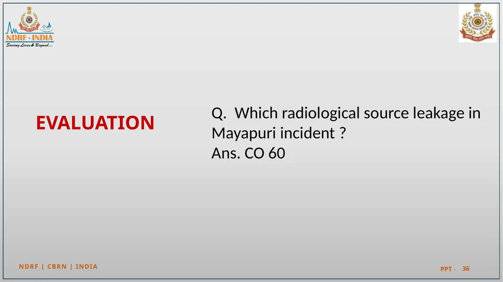 PEER | CSSR | INDIA PPT 2 - 1 Mayapuri - slide 36 of 37