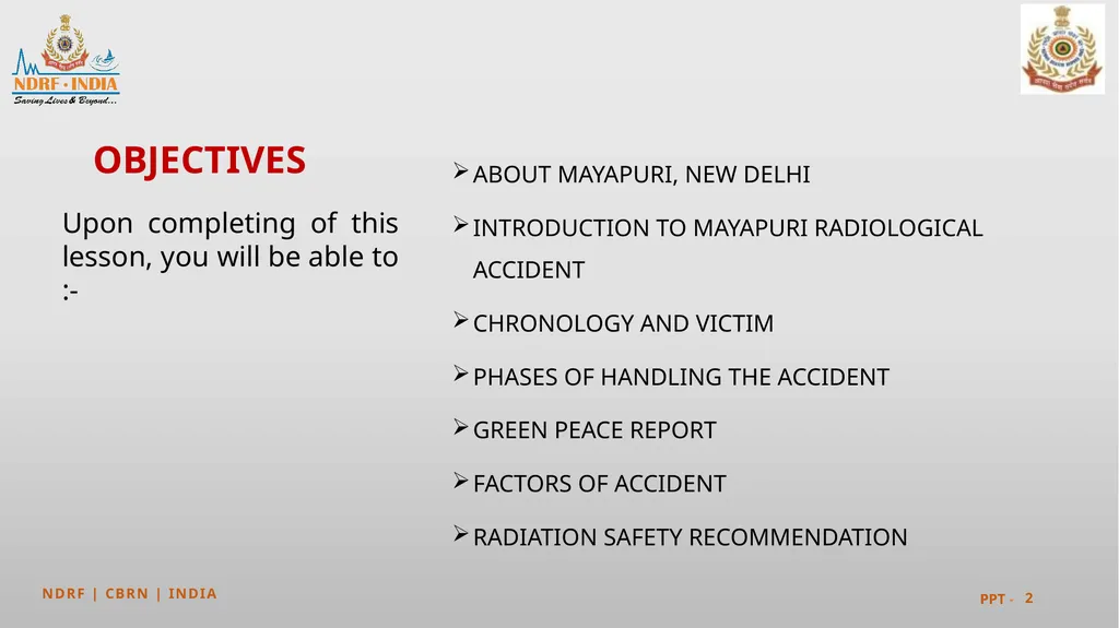 PEER | CSSR | INDIA PPT 2 - 1 Mayapuri - slide 2 of 37