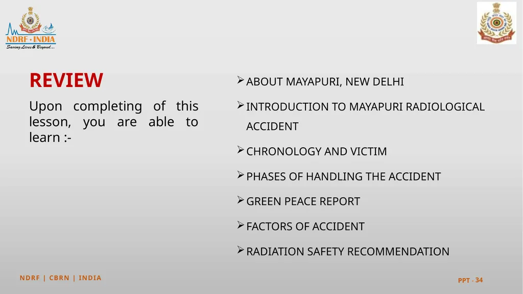 PEER | CSSR | INDIA PPT 2 - 1 Mayapuri - slide 34 of 37
