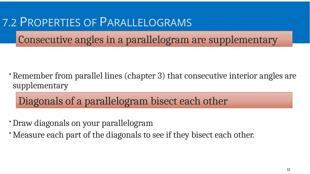 Quadrilaterals and Other Polygons Geometry Chapter - slide 13 of 41