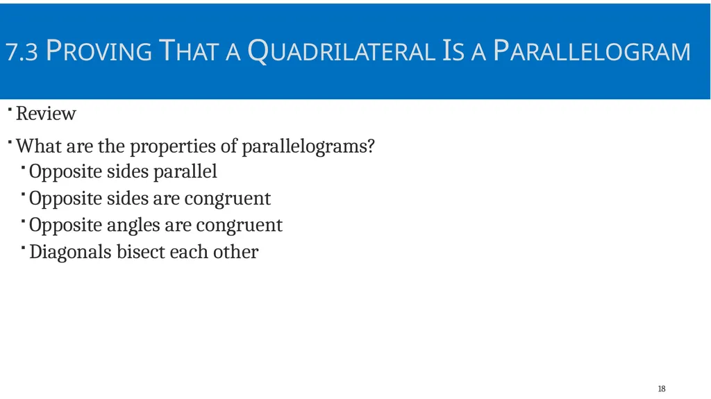 Quadrilaterals and Other Polygons Geometry Chapter - slide 18 of 41