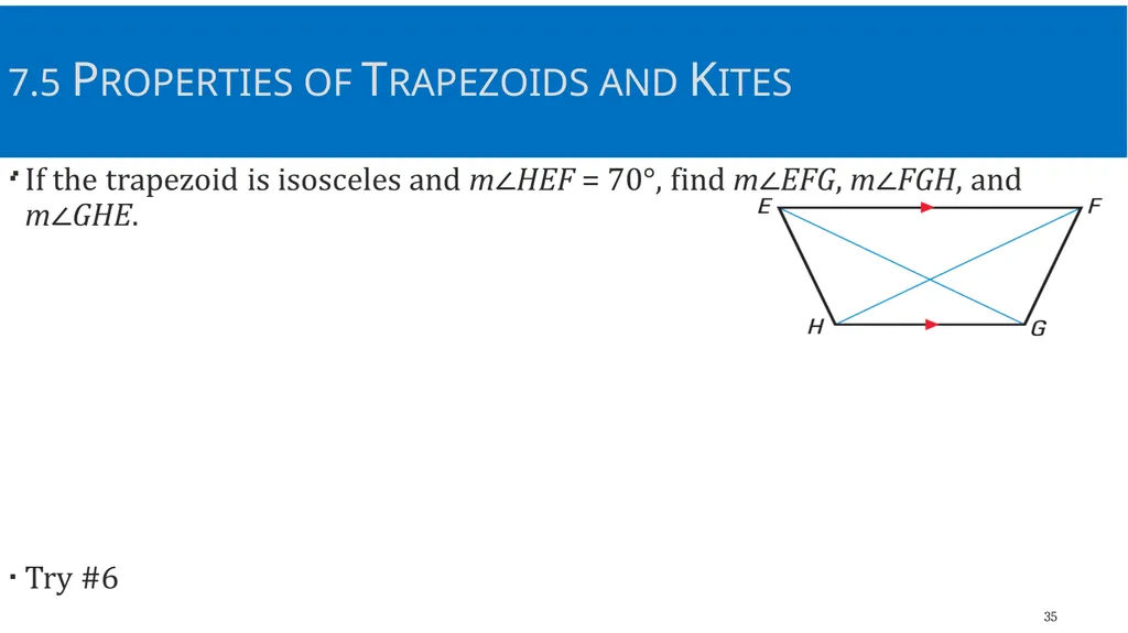 Quadrilaterals and Other Polygons Geometry Chapter - slide 35 of 41
