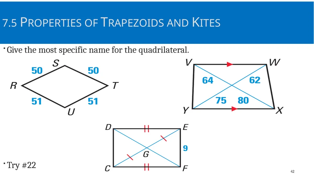 Quadrilaterals and Other Polygons Geometry Chapter - slide 41 of 41