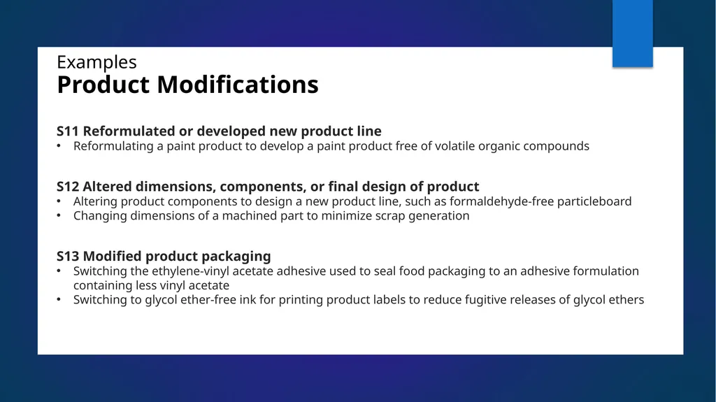 Reporting Source Reduction to the Toxics Release - slide 12 of 36