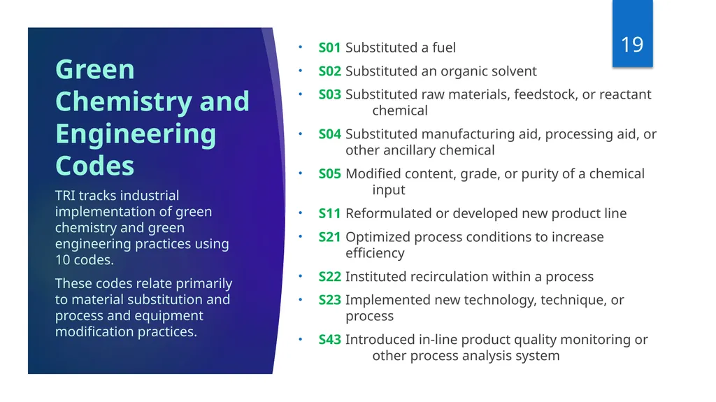Reporting Source Reduction to the Toxics Release - slide 19 of 36