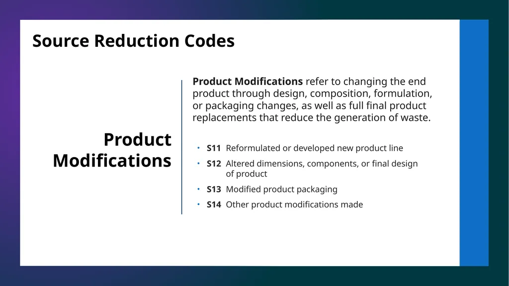 Reporting Source Reduction to the Toxics Release - slide 11 of 36