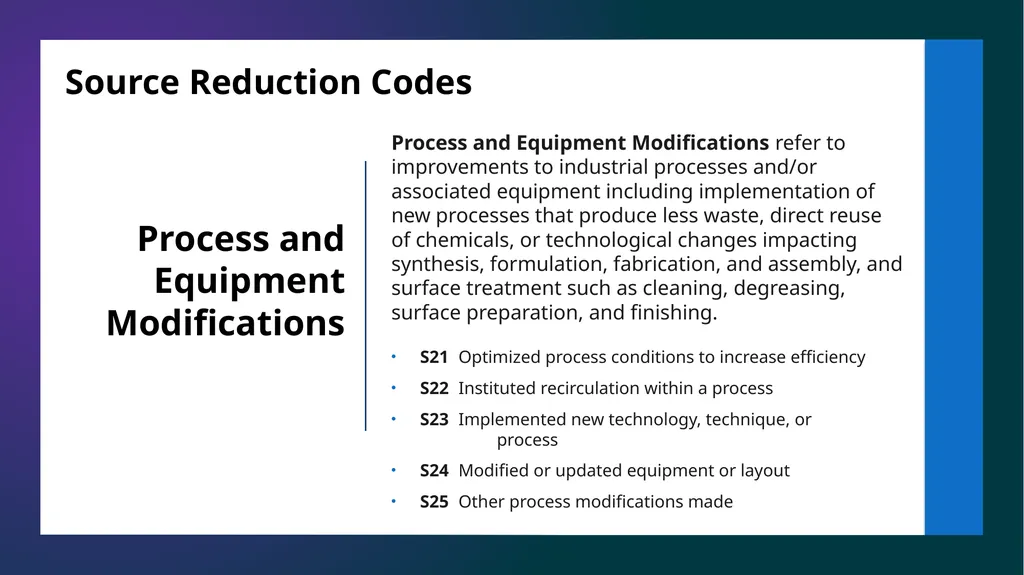 Reporting Source Reduction to the Toxics Release - slide 13 of 36