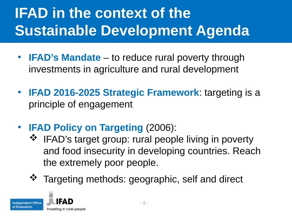 Leaving no one behind: how do IFAD independent - slide 2 of 8