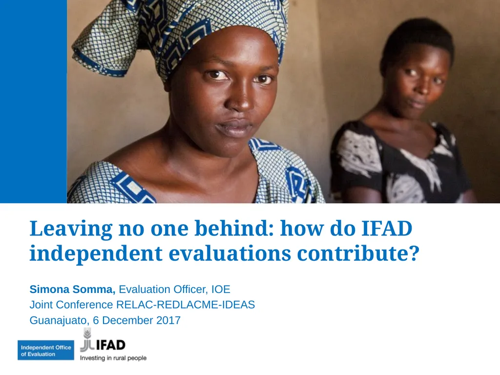 Leaving no one behind: how do IFAD independent - slide 1 of 8