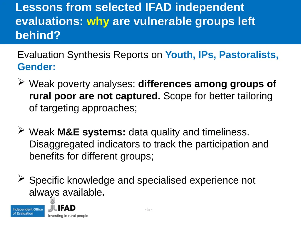 Leaving no one behind: how do IFAD independent - slide 5 of 8