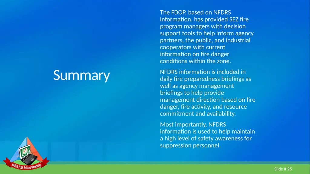 Lesson 5 FDOP Case Study Geographic Area Fire - slide 25 of 27