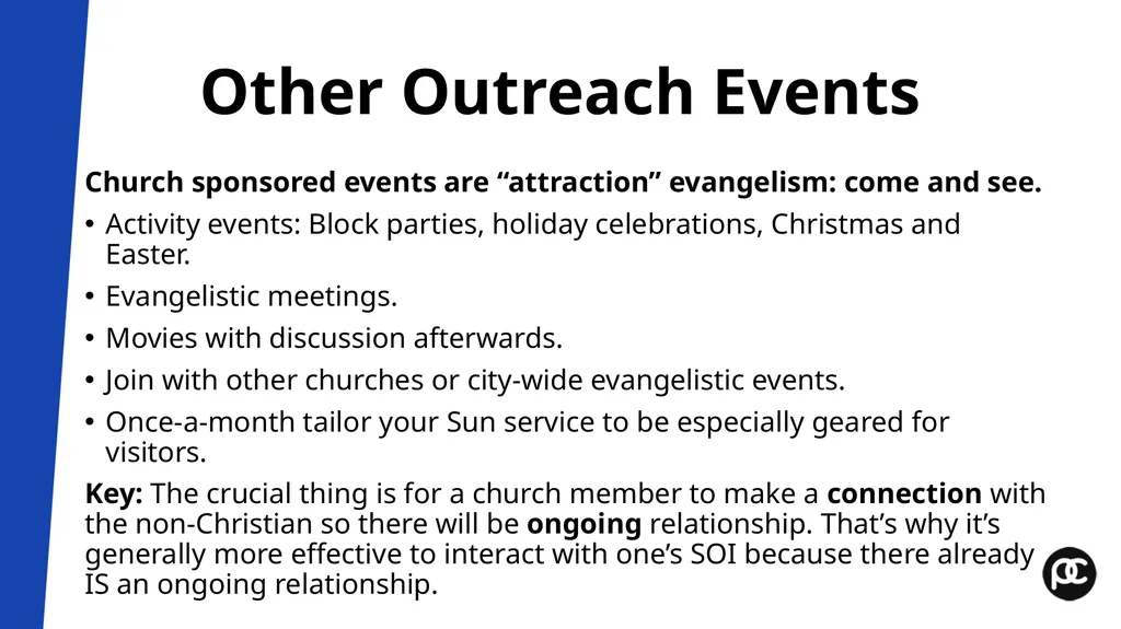 Boot Camp Module 7 Outreach and Enfolding Pastor’s - slide 7 of 15