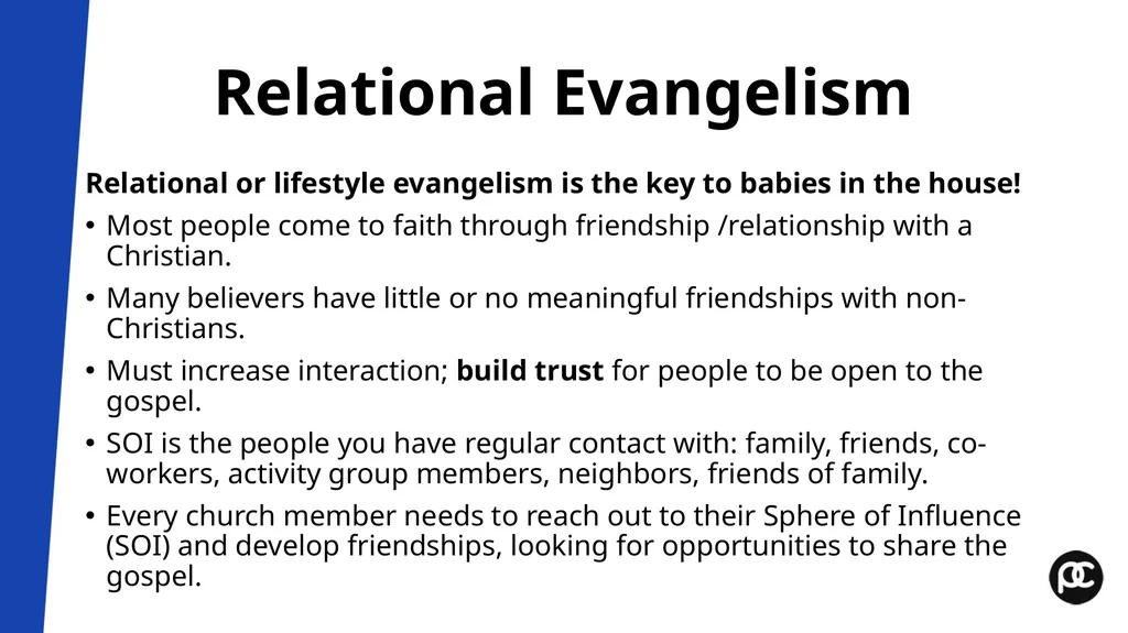 Boot Camp Module 7 Outreach and Enfolding Pastor’s - slide 4 of 15