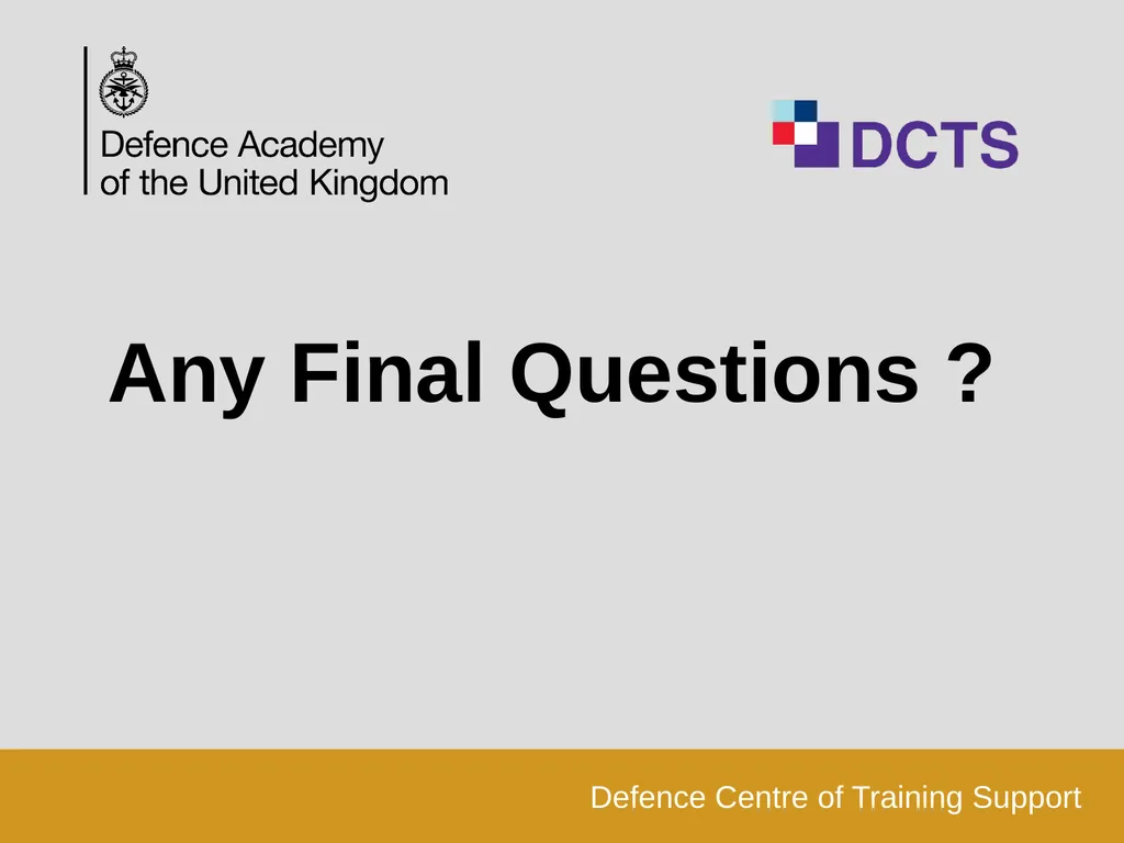 Last Reviewed:- Last Amended:- Configuration Slide - slide 42 of 42