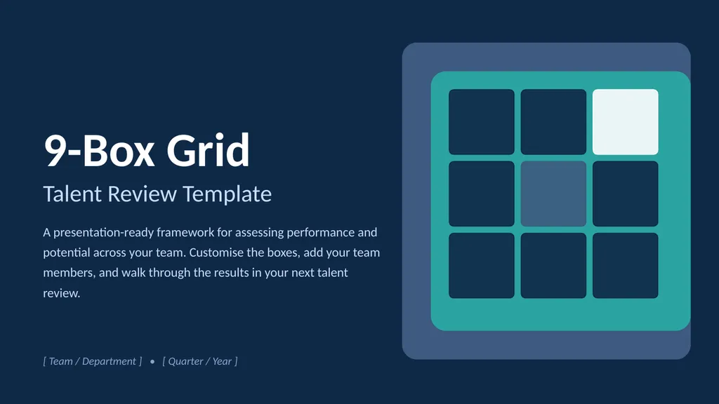 9-Box Grid Talent Review Template A - slide 1 of 4