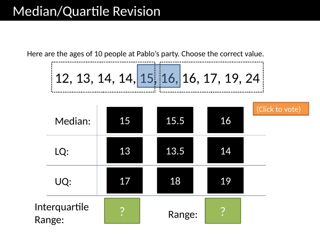 ζ Cumulative Frequency Graphs Dr Frost Starter: - slide 4 of 37