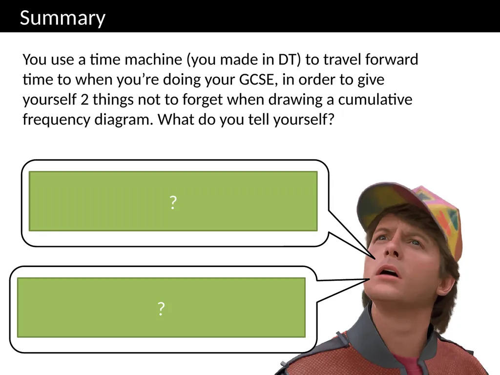 ζ Cumulative Frequency Graphs Dr Frost Starter: - slide 34 of 37