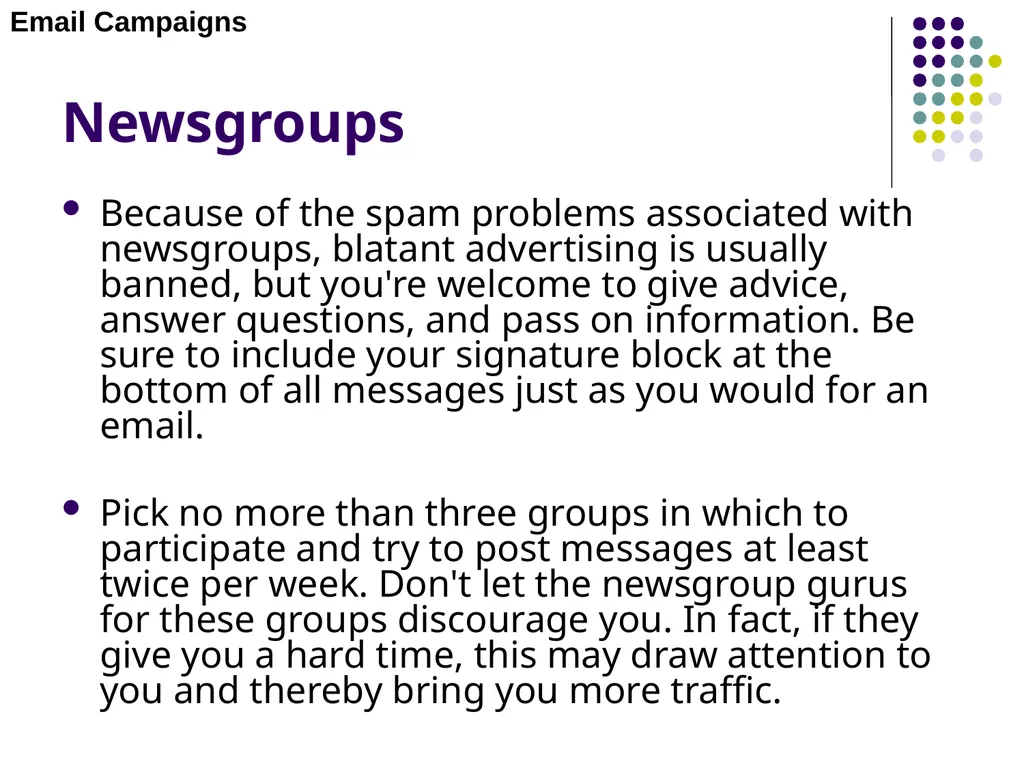 E-MARKETING (INTERNET MARKETING) Chapter – 4 Email - slide 21 of 25