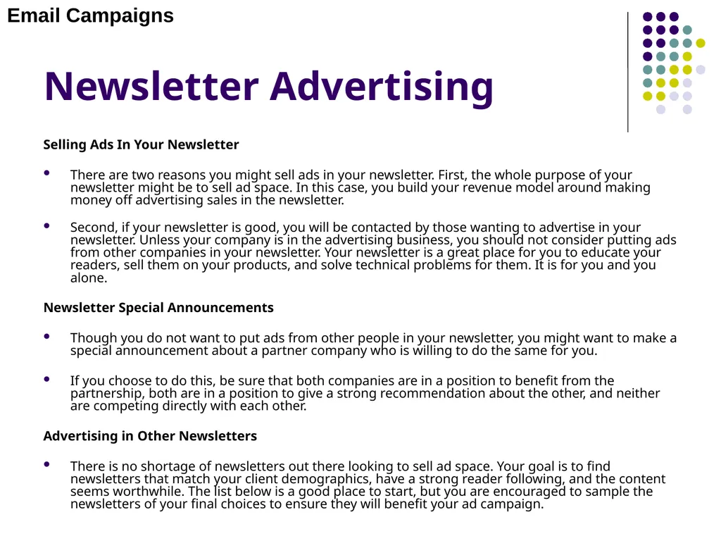 E-MARKETING (INTERNET MARKETING) Chapter – 4 Email - slide 18 of 25