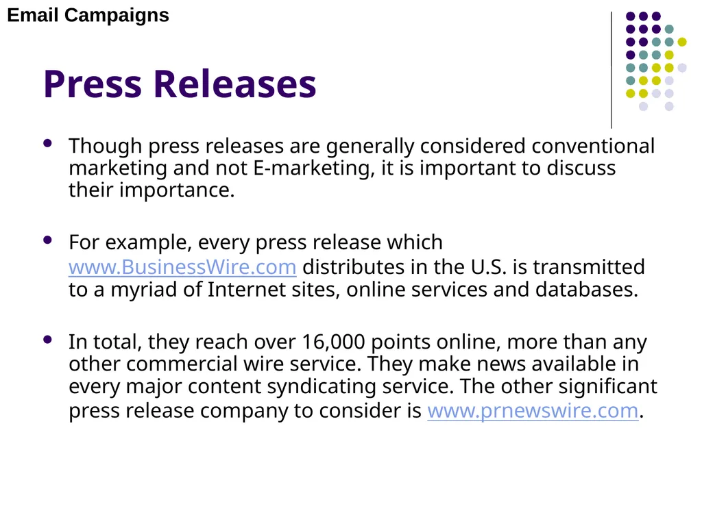E-MARKETING (INTERNET MARKETING) Chapter – 4 Email - slide 23 of 25