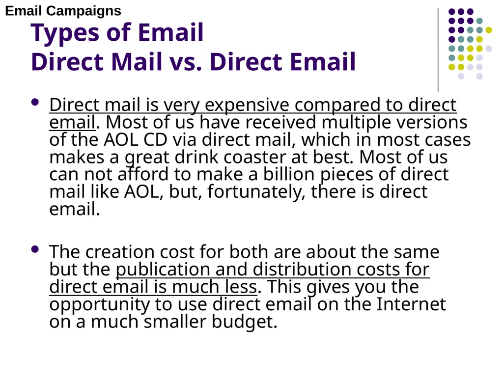 E-MARKETING (INTERNET MARKETING) Chapter – 4 Email - slide 3 of 25