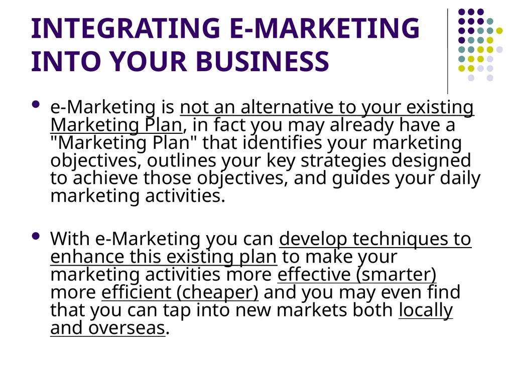 E-MARKETING (INTERNET MARKETING) Chapter – 1 - slide 7 of 10