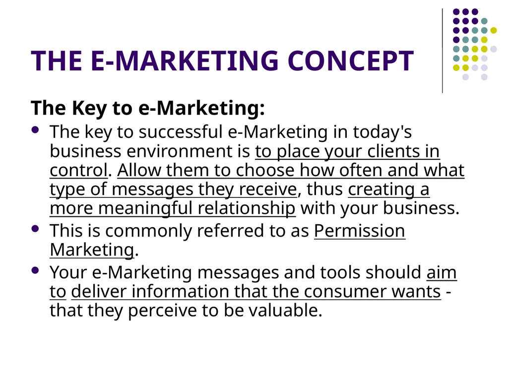 E-MARKETING (INTERNET MARKETING) Chapter – 1 - slide 6 of 10