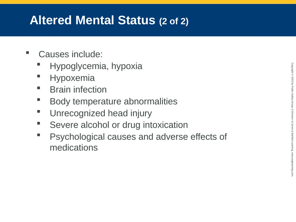 Neurologic Emergencies CHAPTER 19: Focused Lecture - slide 39 of 59