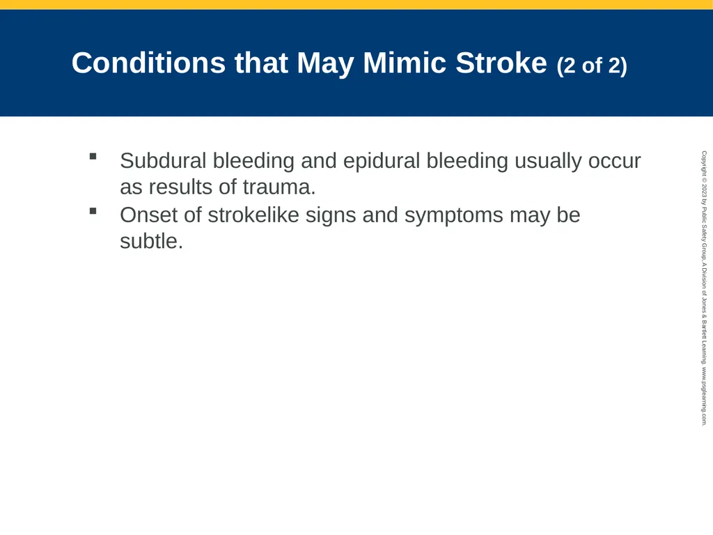 Neurologic Emergencies CHAPTER 19: Focused Lecture - slide 27 of 59