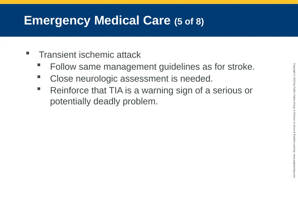 Neurologic Emergencies CHAPTER 19: Focused Lecture - slide 56 of 59